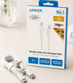 کابل USB-C به USB-C انکر مدل A81F5 طول 0.9 متر