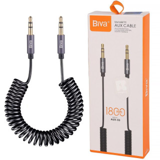 کابل AUX فنری بیوا Biva مدل AUX-03 طول 1.8 متر
